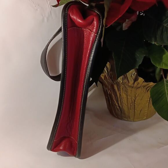 Brighton Red and Black Bag. Vintage. Classic. RED - Picture 7 of 12